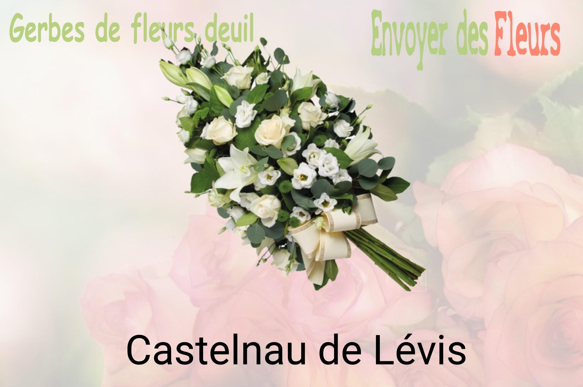 Gerbe de fleurs de deuil livrée à Castelnau-de-Lévis
